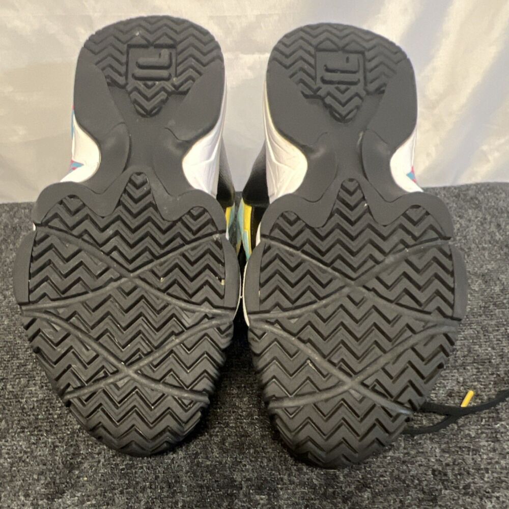 FILA MB High Top Basketball Sneakers Black Yellow Blue Men's Athletic Shoes 13 - Picture 12 of 16